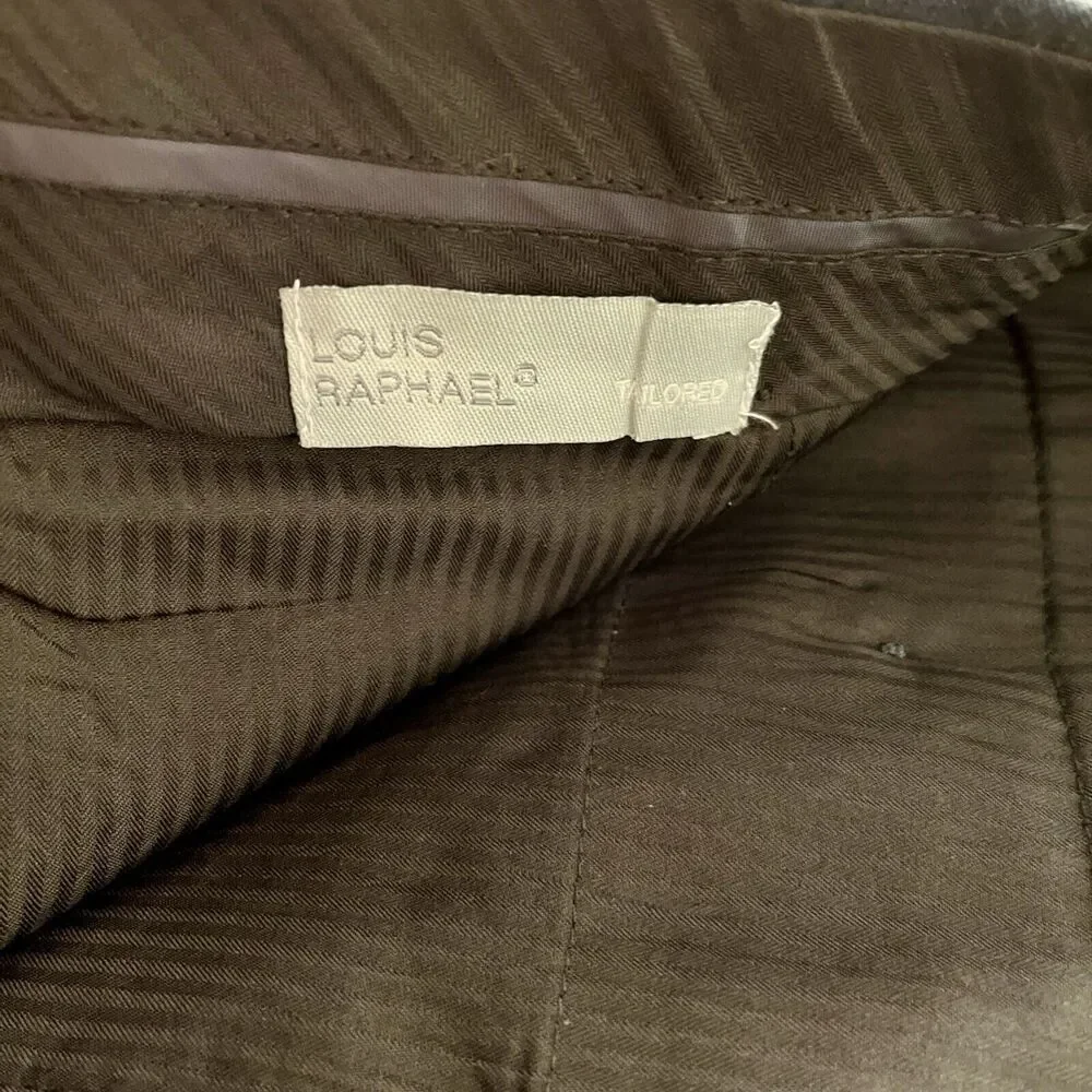 Louis Raphael Tailored Men's Linen Blend‎ Dress Pants 36x30 Navy Blue Preppy